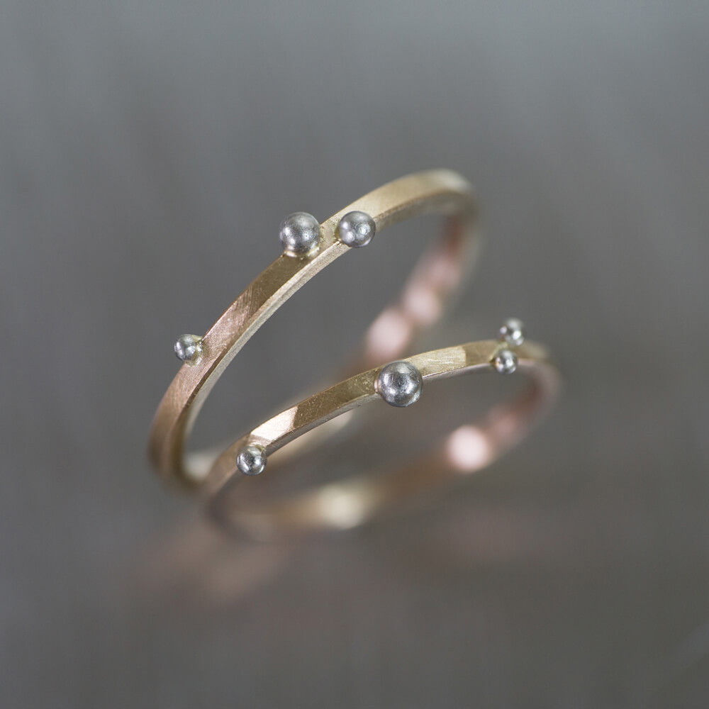 オーダーメイドマリッジリング　ジュエリーのアトリエに指輪　ゴールド、プラチナ　屋久島の雨　屋久島で作る結婚指輪