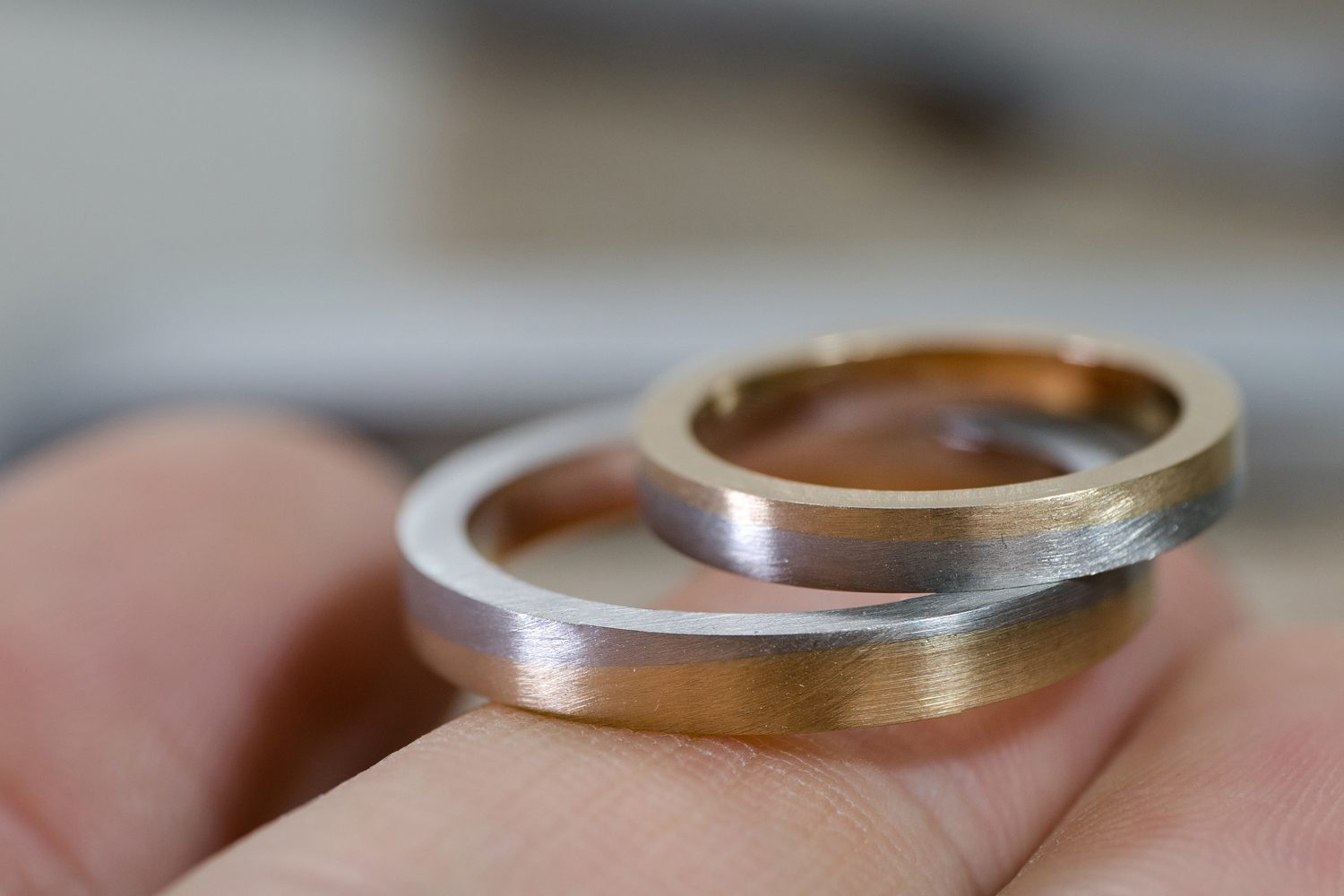 オーダーメイドマリッジリングの制作過程　ジュエリーのアトリエ　ゴールド、プラチナ　屋久島の海モチーフ　屋久島でつくる結婚指輪
