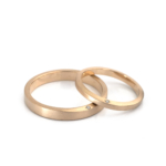 オーダーメイドマリッジリング　白バック　ゴールド、ダイヤモンド　屋久島でつくる結婚指輪