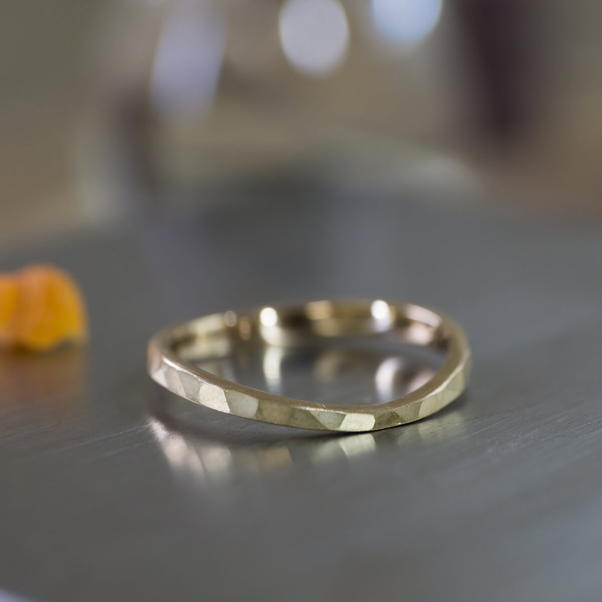 オーダーメイドマリッジリング　ジュエリーのアトリエ　シャンパンゴールド　屋久島でつくる結婚指輪