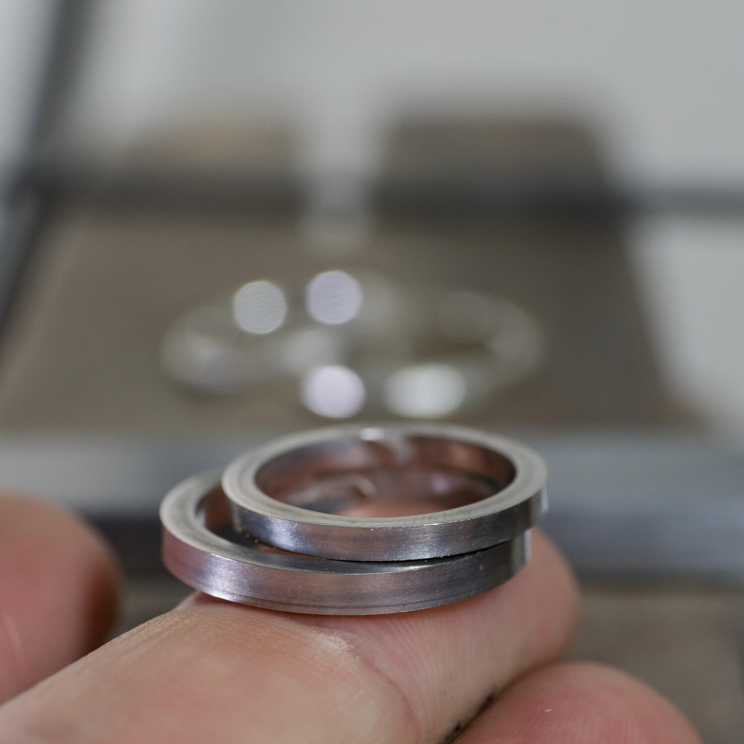 オーダーメイドマリッジリングの制作工程　屋久島ジュエリーのアトリエ　プラチナ　屋久島でつくる結婚指輪