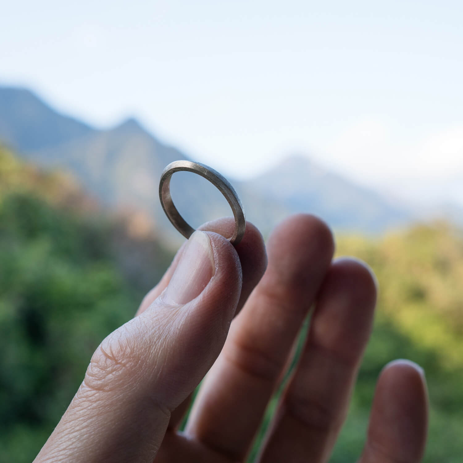 オーダーメイドマリッジリングの制作過程　屋久島ジュエリーのアトリエ　ゴールドリング　屋久島の海モチーフ　屋久島でつくる結婚指輪