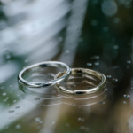 オーダーメイドマリッジリング　屋久島の緑バック　プラチナ、ゴールド　屋久島でつくる結婚指輪