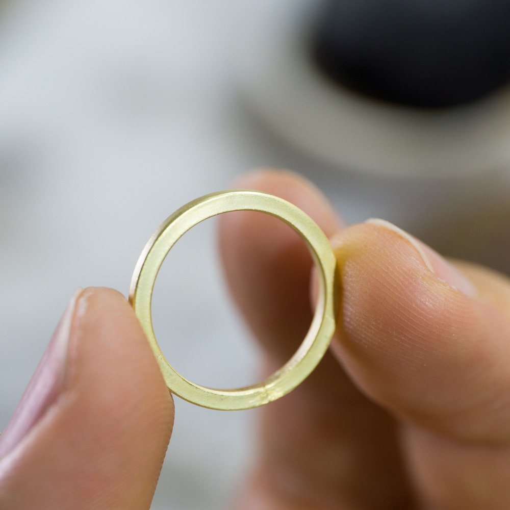 オーダーメイドマリッジリングの制作過程　ゴールドリング　屋久島でつくる結婚指輪