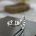 オーダーメイドマリッジリングの制作風景　シルバー、サンプルリング　屋久島で作る結婚指輪