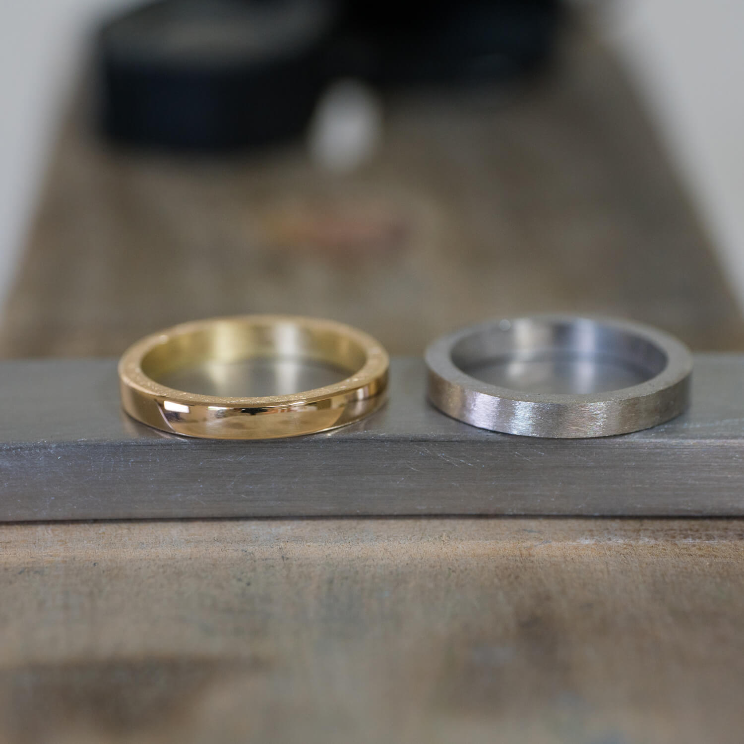 オーダーメイドマリッジリングの制作過程　屋久島ジュエリーのアトリエ　ゴールドリング　屋久島でつくる結婚指輪