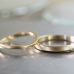 オーダーメイドマリッジリング　　屋久島の山海モチーフ　ゴールド　屋久島で作る結婚指輪