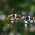 オーダーメイドマリッジリング　屋久島の緑バック　ゴールド、プラチナ　屋久島のシダモチーフ　屋久島でつくる結婚指輪