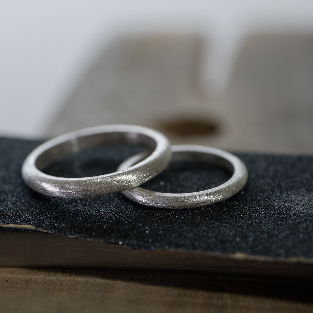 オーダーメイドマリッジリングの制作風景　ジュエリーのアトリエ　シルバーリング　屋久島でつくる結婚指輪
