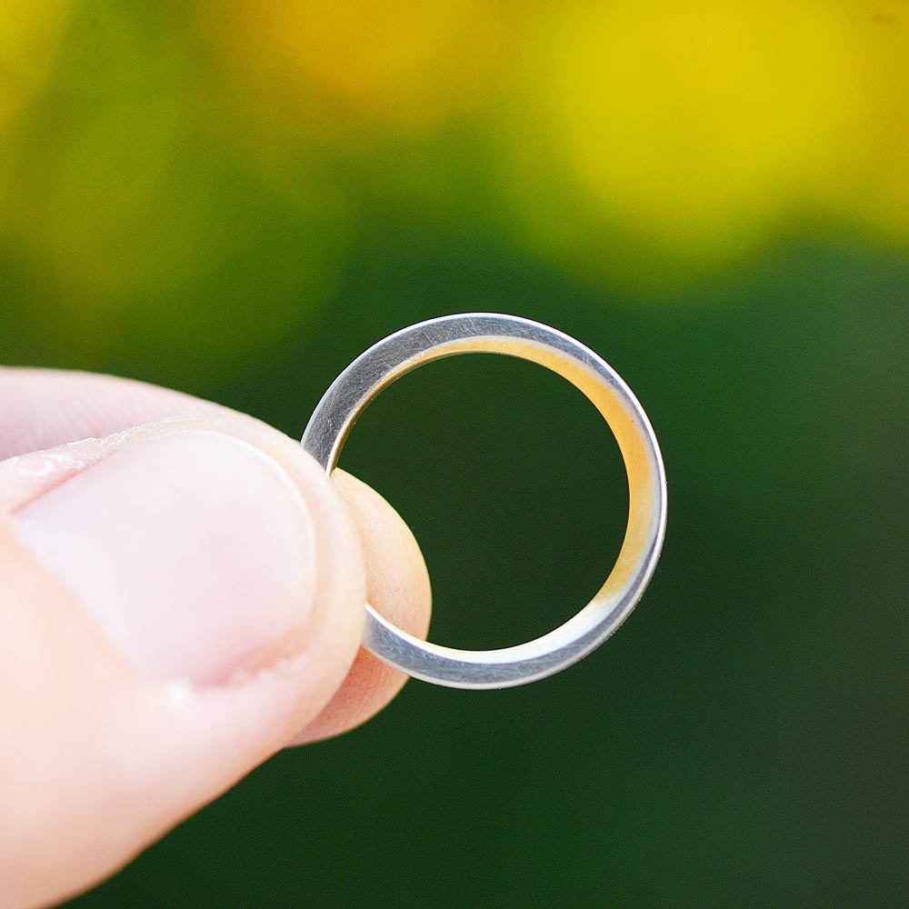 オーダーメイドマリッジリング　屋久島の緑バック　プラチナ、ゴールド　屋久島で作る結婚指輪