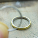オーダーメイドマリッジリングの制作風景　プラチナ、ゴールド　屋久島で作る結婚指輪
