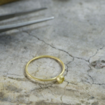 婚約指輪の制作風景　ゴールド　オーダーメイドジュエリー